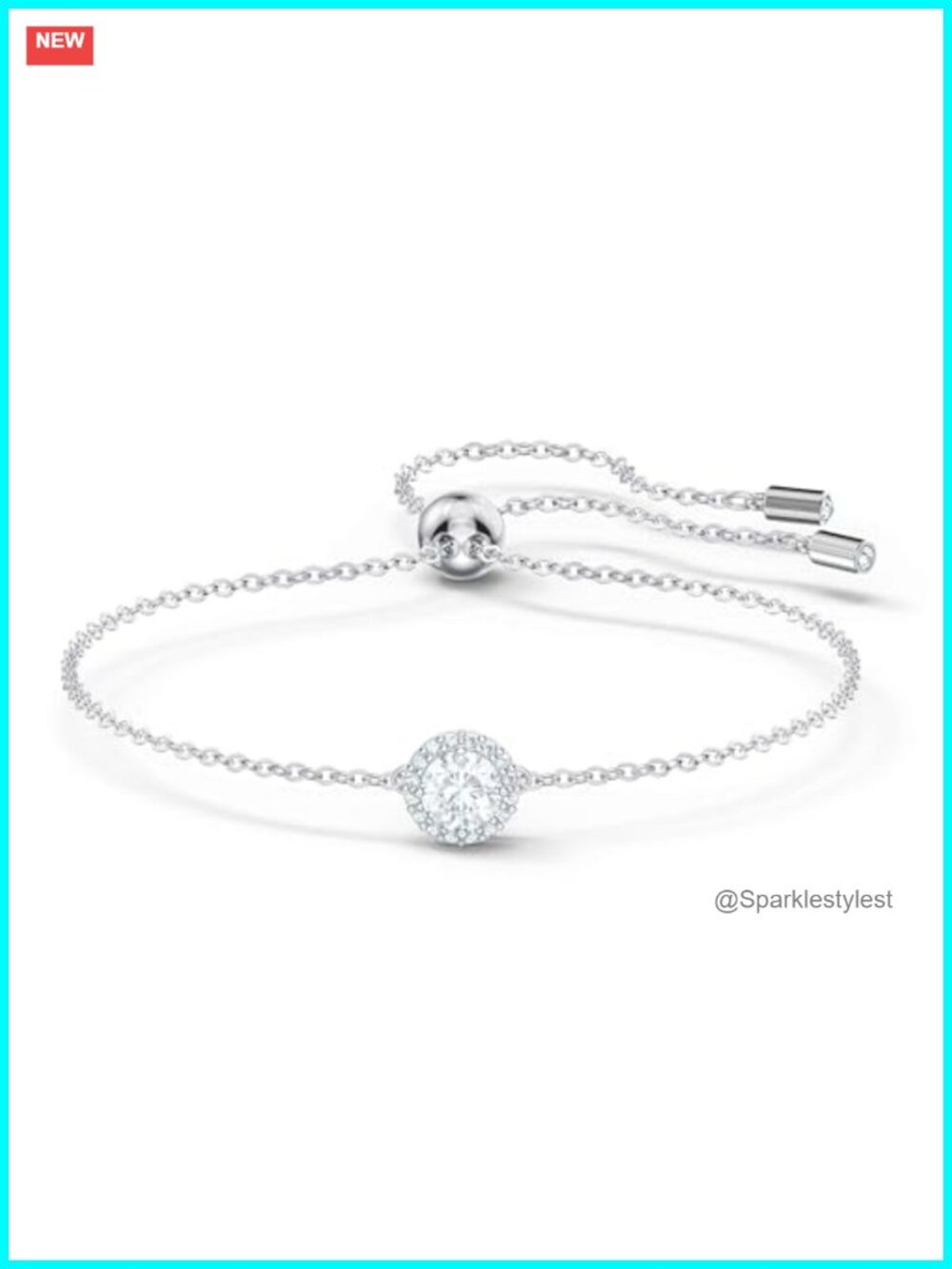 Swarovski Una Angelic Bracelet Cushion Cut Crystal Rhodium Plated